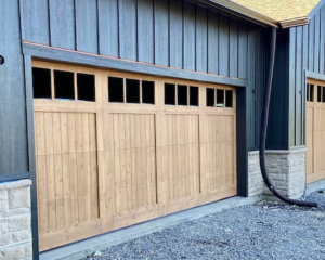 light wood garage door