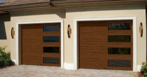 wooden door with metal door frame