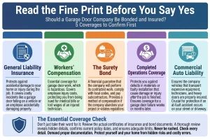 Should a Garage Door Company Be Bonded and Insured? 5 Coverages to Confirm First